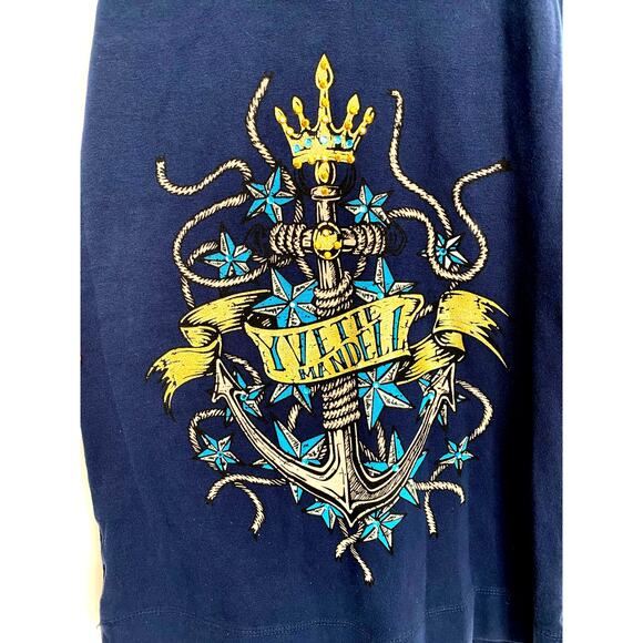 Yvette Mandell Jeweled Anchor & Crown Racer Back Tank Top Small - Picture 2 of 6